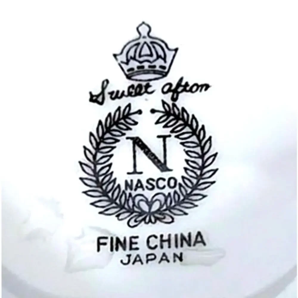 Vintage Nasco Sweet Afton Fine China Sugar Bowl with Lid Floral Silver Trim
